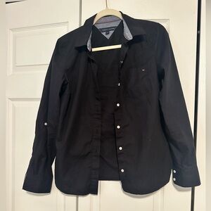 Tommy Hilfiger Black and Gray Shirt